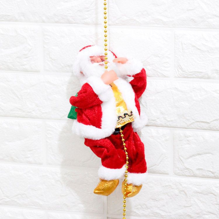 Climbing Bead Santa Claus Musical Electric Doll